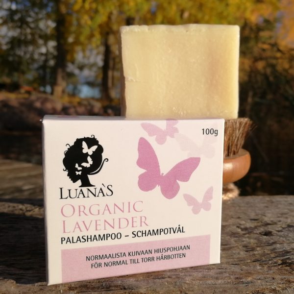 Laventeli shampoopala normaalista kuivaan hiuspohjaan - Luanas Organic Products